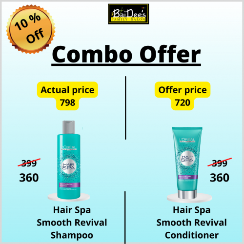 The BaiDee's | Hair Spa Smooth Revival Shampoo with Apricot oil extract |  Conditioner | For frizzy hair | Combo Offer